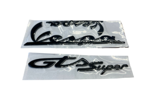 Vespa GTS 3D-Emblem Set schwarz für GTS 125/300 Modelle